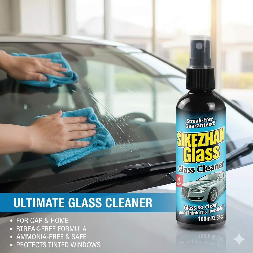 Premium Glass and Window Cleaner for Auto and Home Cleans Glass,Windows,Windshields,and More,Streak-Free,Ammonia-Free,Tint-Safe