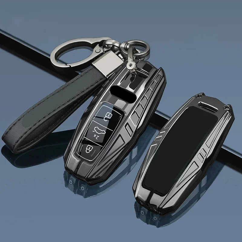 

Metal Car Remote Key Case Cover Shell Holder Fob For Audi New A3L A4L A6L A7L A8L A5 Q5 E-tron Q7 Q4 Q6 Q8 RS6 RS7 S6 S7 S8 2024