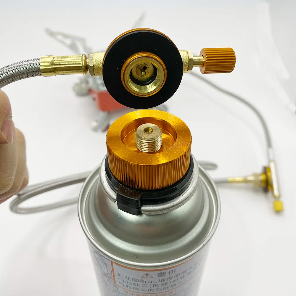 Outdoor Camping Stove Butane Adapter Split Stove Converter Connection Hose Gas Tanks Extension Tube Picnic Accessories Equipment