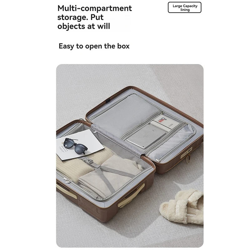 1 قطعة مجموعة 20/ 24 بوصة متعددة الوظائف حقيبة تروللي بعجلات الكمبيوتر USB وظيفية حقيبة فصل الجافة والرطبة الجمارك قفل العالمي عجلة حقيبة تروللي بعجلات مناسبة لقضاء عطلة شاطئ البحر المدرسة الهدايا