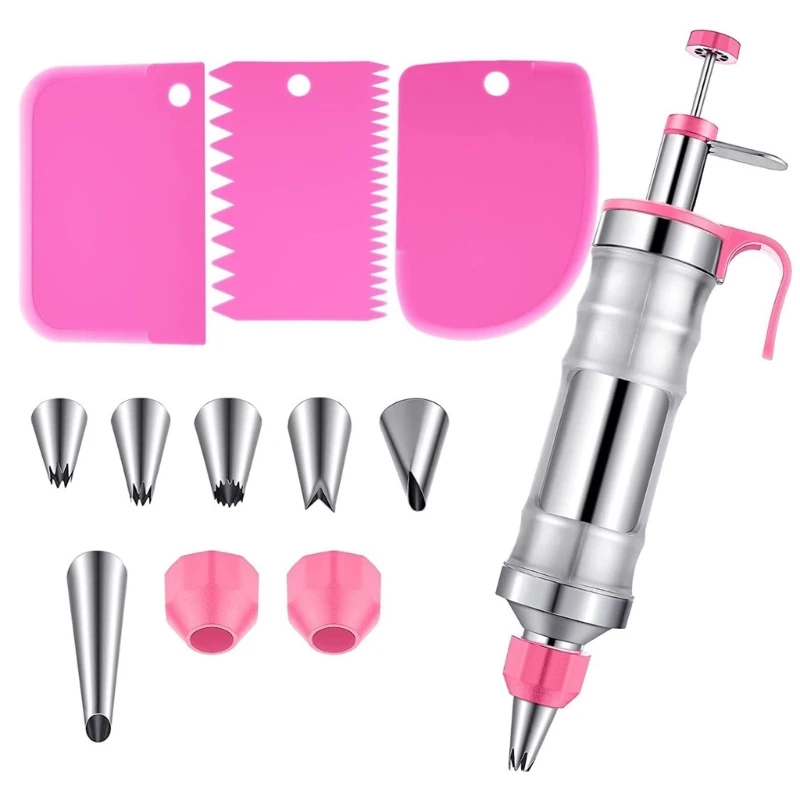 Icing Decoration Guns Set Dessert Decorating Decorator Syringes Cake Decorating Tool Piping Icing Nozzles Cupcake Filling