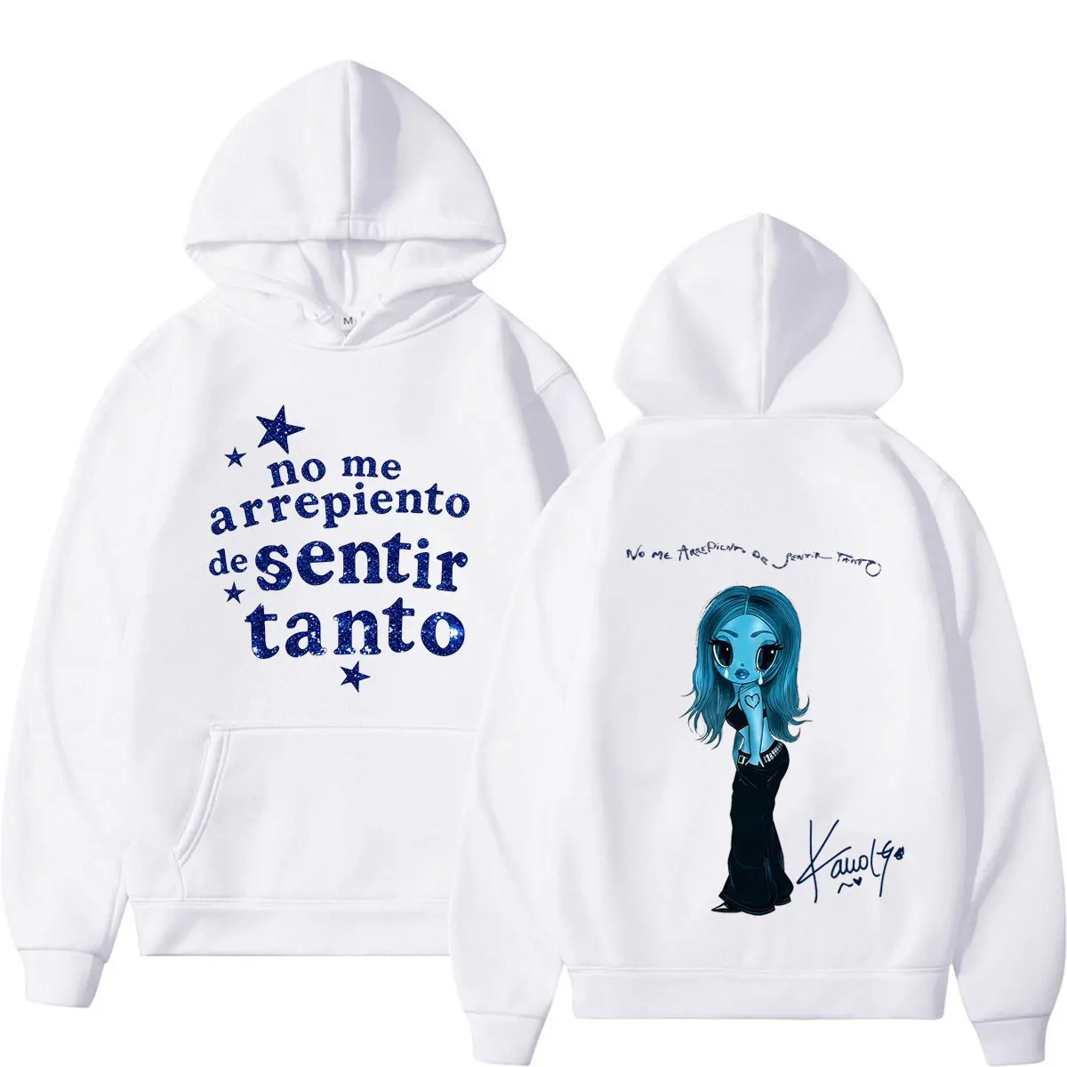 Karol G Album No Me Arrepiento De Sentir Tanto 2026 Graphics Hoodie Men Fashion Long Sleeves Casual High Quality Sweatshirt Tops