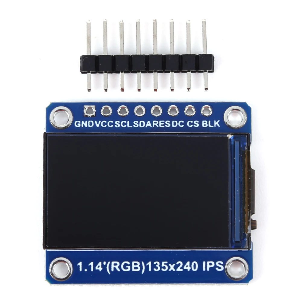 1.14 Inch LCD Screen Display Module SPI Interface ST7789 TFT Colorful Display Module 3.3V 8 Pin Electronic Components