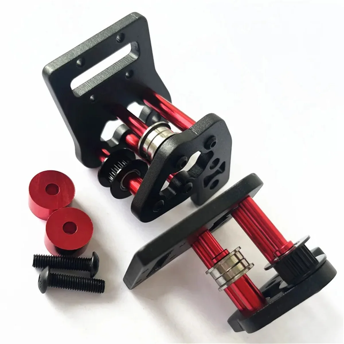 For VORON 2.4 R2 Trident 3D Printer, 2Pcs #215F All‑Metal X‑Axis Idler Gear Seat Holder, Black Replacement Parts