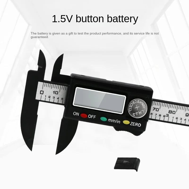 Calibrador Digital electrónico de fibra de carbono, calibrador Vernier de 100mm, Micrómetro de diámetro, herramienta de medición, regla Digital