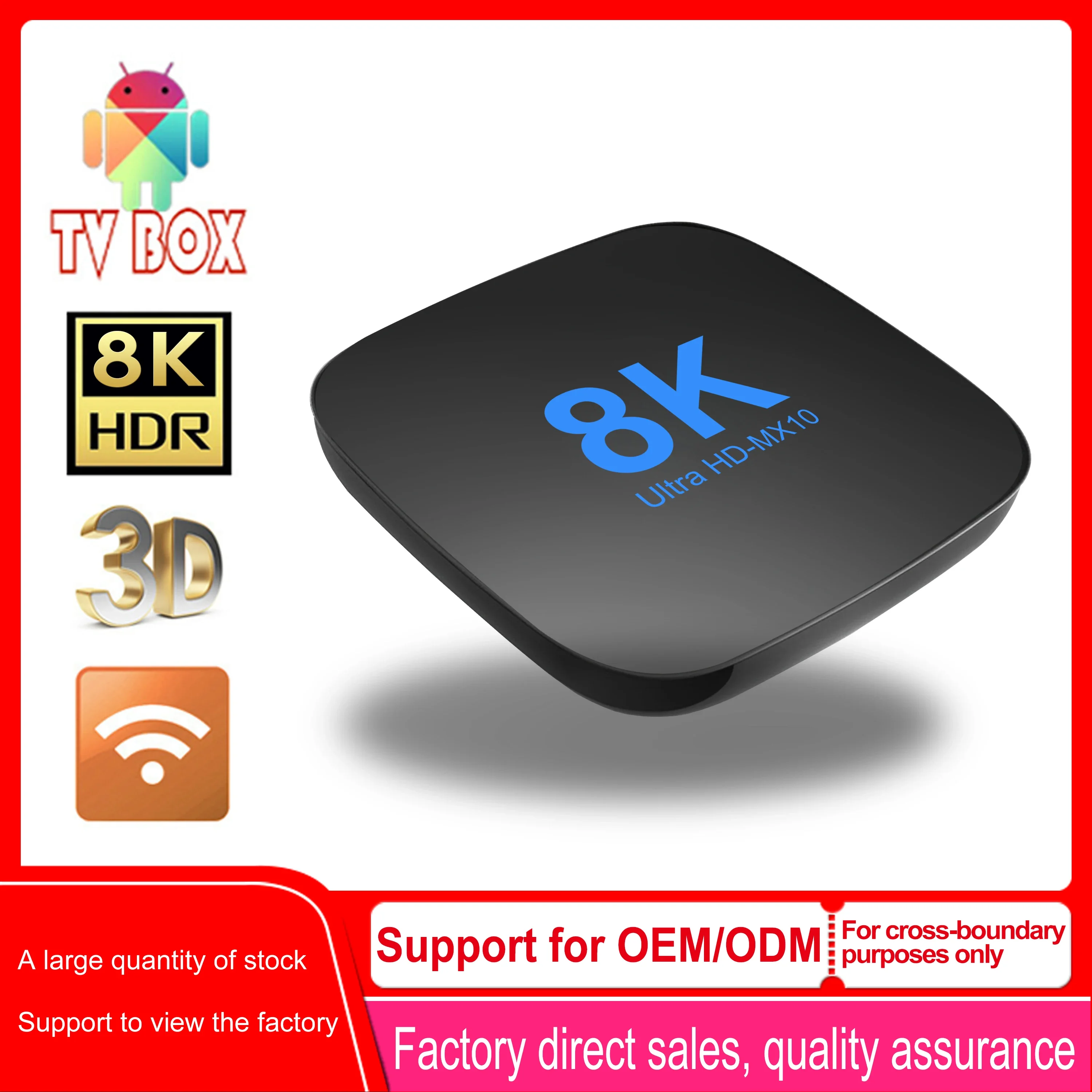 Transpeed Android 13 TV Box ATV Dual Wifi With TV Apps 8K Video BT5.0+ RK3528 3D Voice Media Player Set Top Box Remote Control