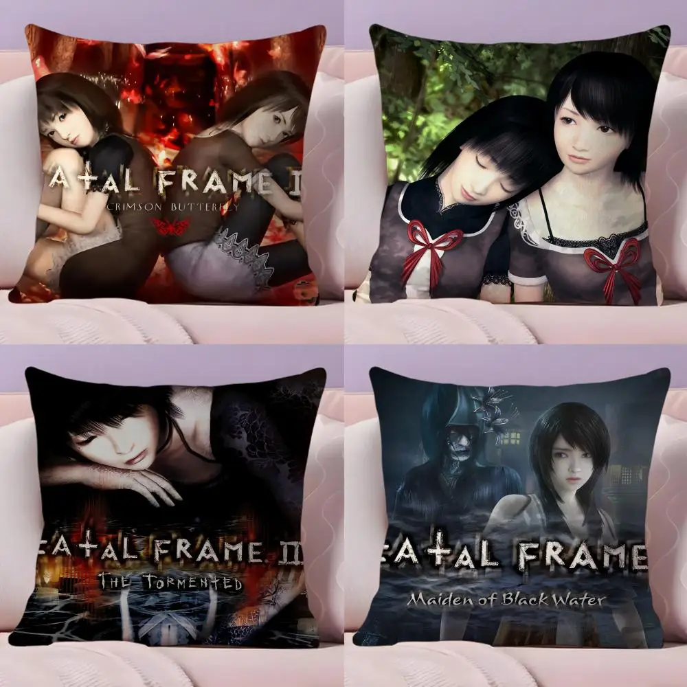 

Thriller Game F-Fatal FrameS II Cushion Cover Short Plush Double-Sided Printing Home Machine Washable in Warm Winter Pillow Case