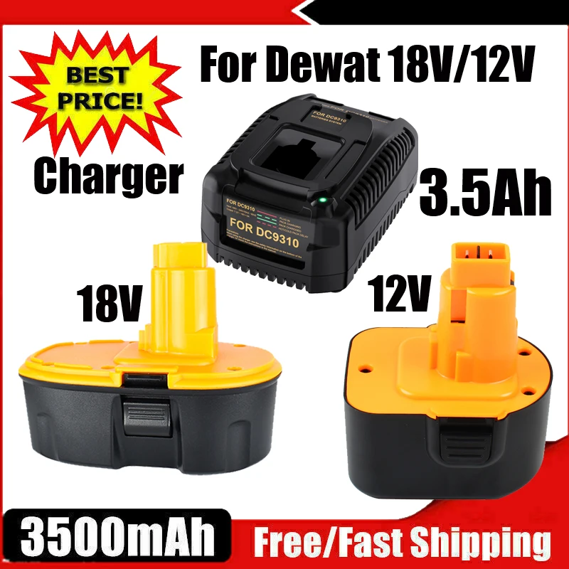 For Dewalt 12V 18V XRP Ni-MH Battery DC9071 DE9074 DC9096 DW9098 Rechargeable Battery DE9096 Cordless Drill Battery DC9091