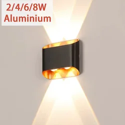 Aluminium LED Wall Lamp Waterproof IP55 Indoor Outdoor Lamp Garden Lights for Living Room Hallway Bedroom Decor