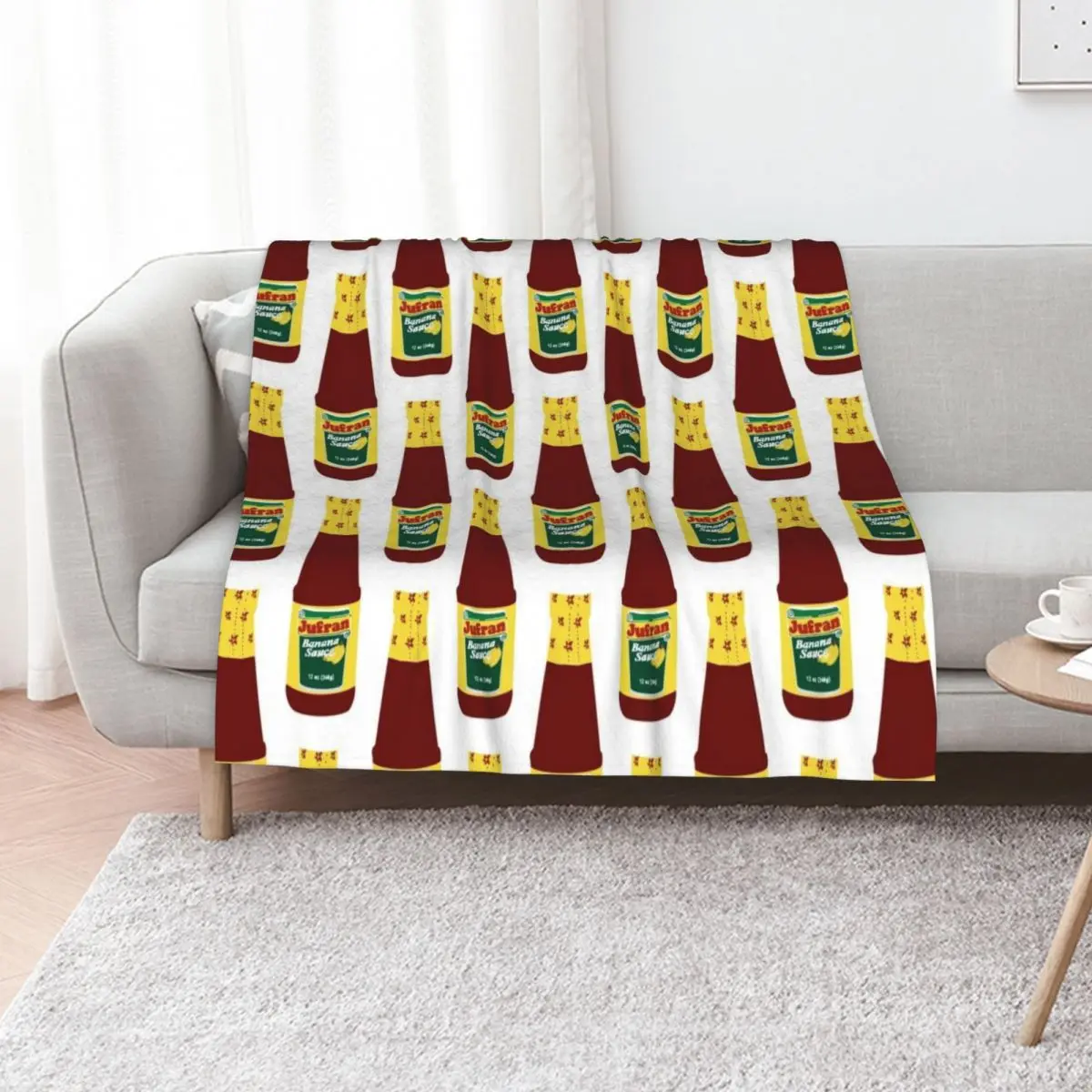 Estampado de ketchup de plátano filipino Jufran/comida filipina/Filipinas/Manta de arte de ketchup de plátano para mantas de bebé