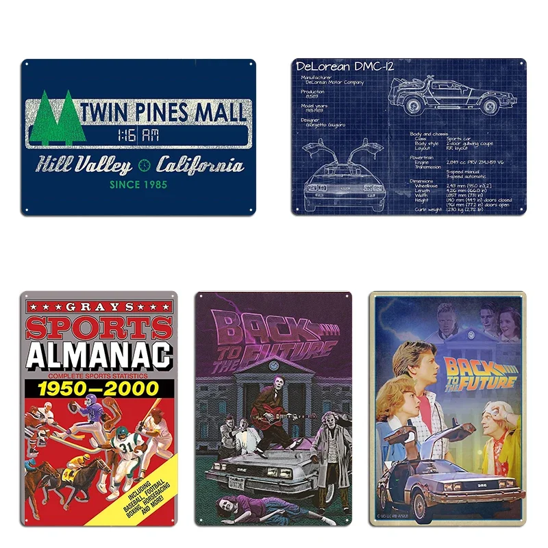 Póster Oficialmente Licenciado de Regreso al Futuro, 21 de Octubre de 2015, 4:29, Números DeLorean, Almanaque, Placa Metálica Decorativa, Letrero de Metal