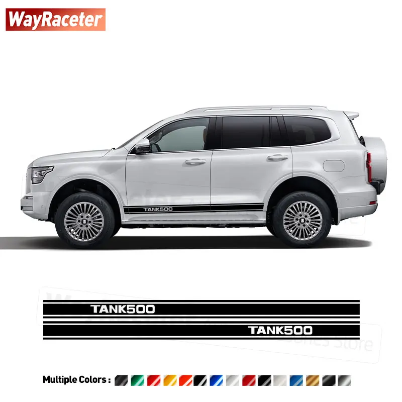 

2 Pcs/Set Carbon Fiber Vinyl Decal Door Side Stripes Sticker For GWM Tank 500 2024 2025 Great Wall 4X4 Off Road Accessories