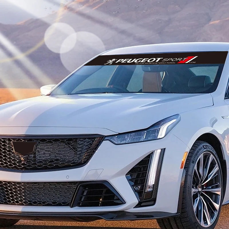 1 قطعة سيارة الجبهة الخلفية الزجاج الأمامي لاصقة تزيين لبيجو 206 307 308 207 3008 208 407 508 2008 5008 301 406 408 607 4008