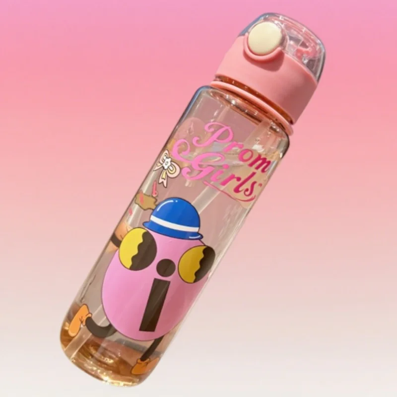 Botella de agua de dibujos animados de 700ML para niños con pajita, artículos para beber portátiles a prueba de fugas para viajes escolares, regalo para niños, perfecto para vacaciones