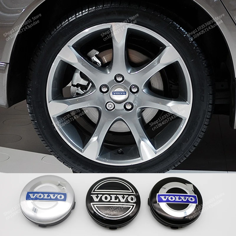 4Pcs Car Wheel Center Cover Stickers Hub Cap Auto Decoration Accessories For Volvo S40 S80L S60 S90 XC40 XC60 XC90 V40 V60 V90