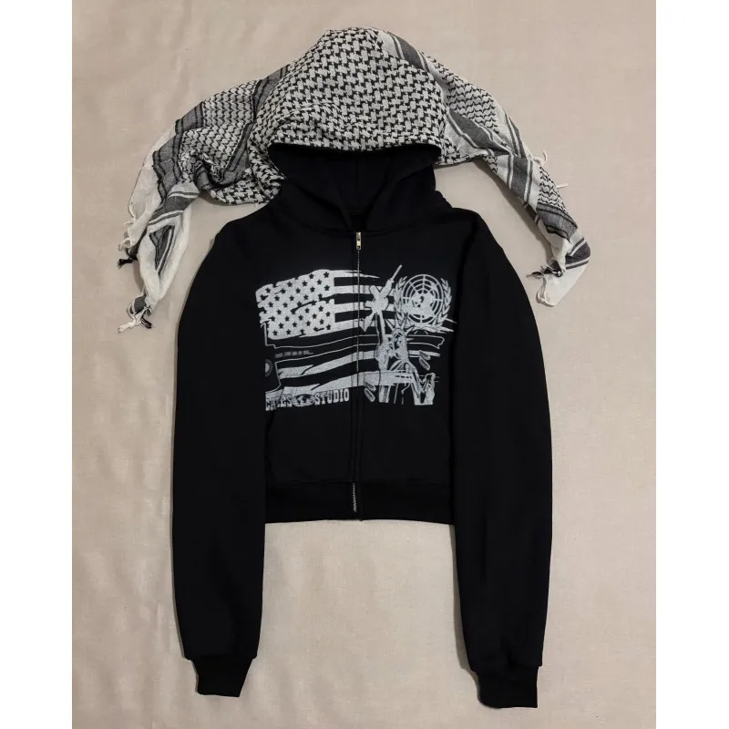2025 Felpa con cappuccio con giunture per uomo e donna stampata alla moda di strada europea e americana autunno/inverno