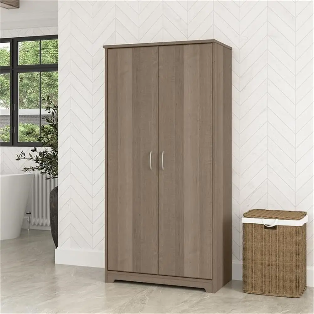 Cabot Mueble de baño alto con puertas, gris ceniza