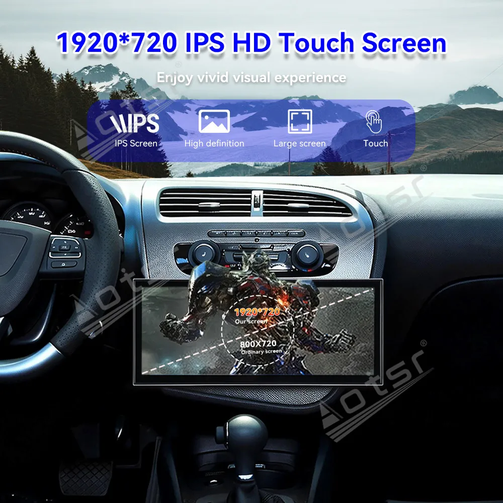 Radio de coche con pantalla táctil integrada de 15.8 pulgadas, GPS, navegación estéreo para Seat Leon 2005-2012, unidad principal multimedia con CarPlay y Android Auto.
