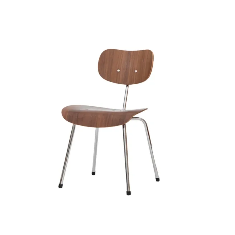 

Medieval dining chair Internet celebrity wabi-sabi wind solid wood back chair minimalist high-end designer French retro dining