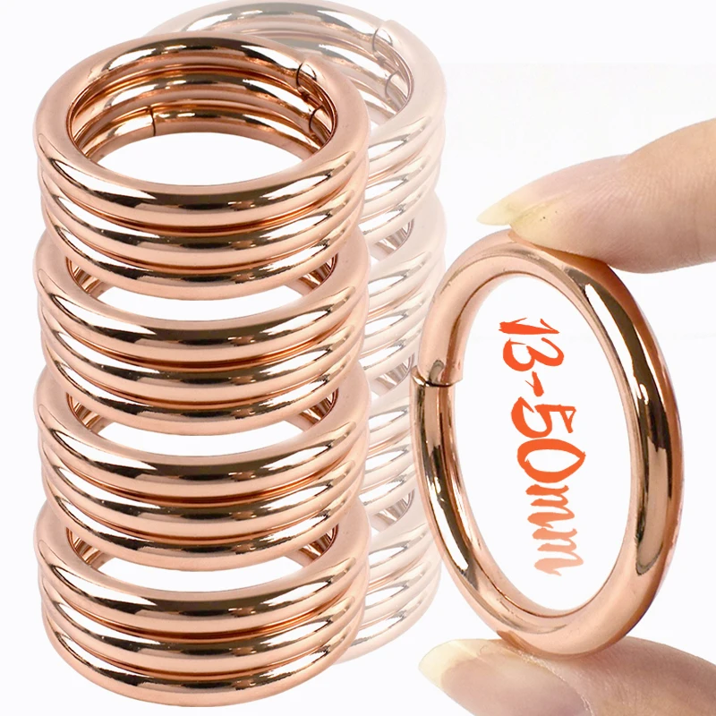 

10/50Pcs 16-50mm Metal O Ring Buckles for Bags Strap Dog Collar Clasp Webbing Belt Hooks KeyChain Loops DIY Hardware Accessories