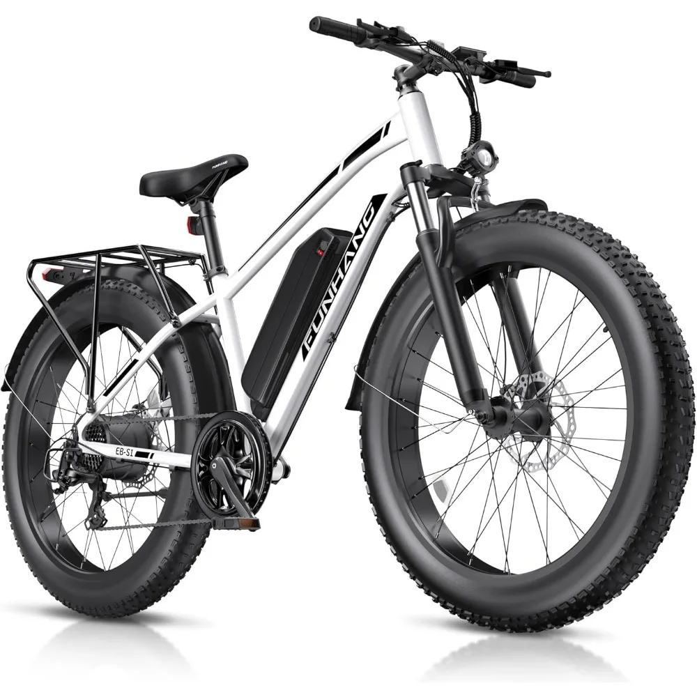 25MPH 60Miles Electric Mountain Bike 7 Speed Lctric Bik E Bikes Electric Bicycles for Adult Turn Signal Lockable Suspension Fork