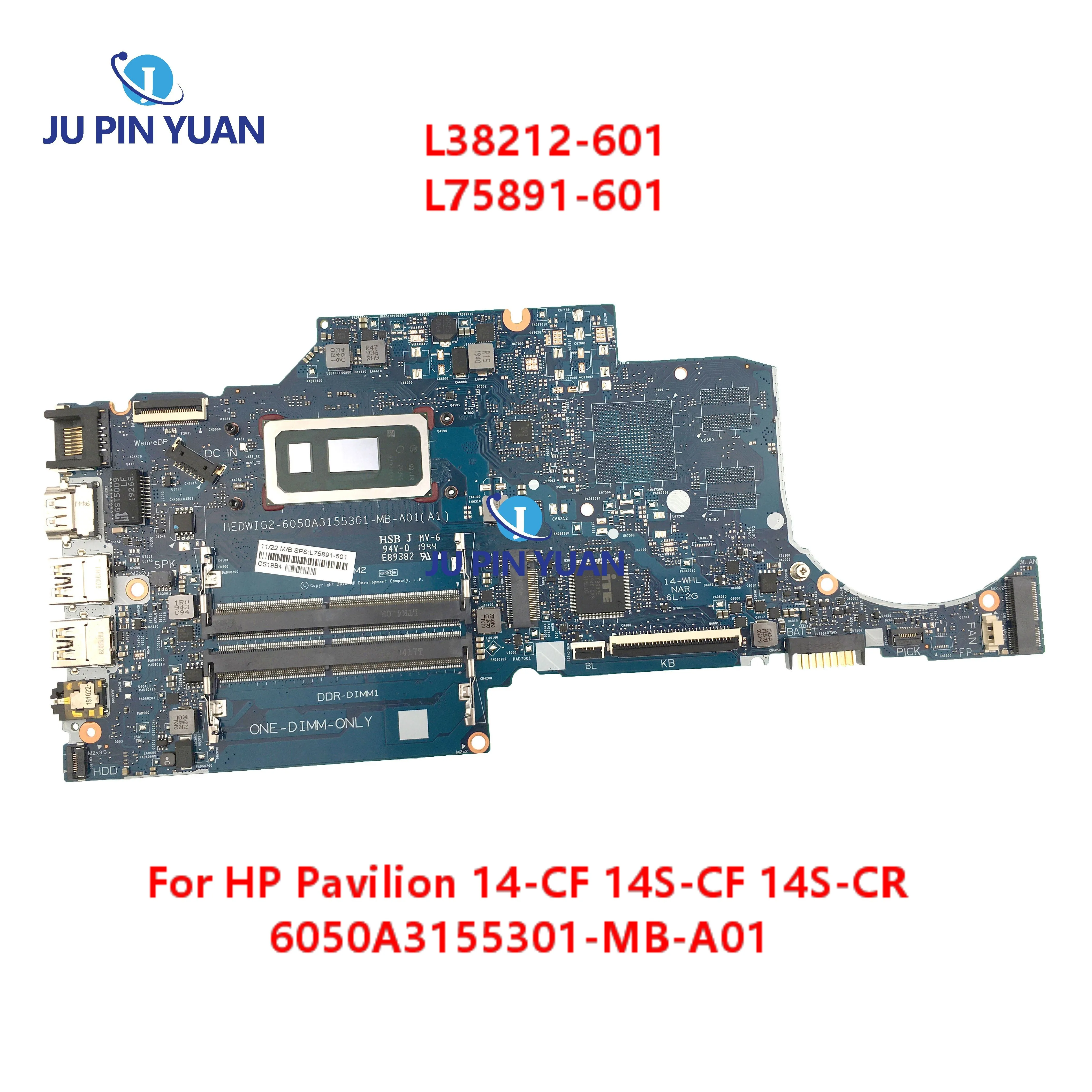 L75891-601 L38212-601 Carte Mère Pour HP Pavilion occupation CF 14S-CF 14S-CR Ordinateur Portable Motherboard6050A3155301-MB-A01 100% Testé