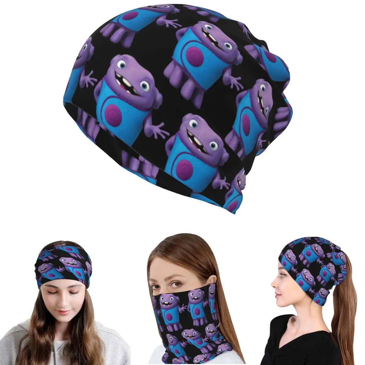 Oh The Boov Bandana Halstuch, Wickelmaske, Schal, multifunktionales Stirnband, Mütze für Männer und Frauen, Erwachsene, atmungsaktiv