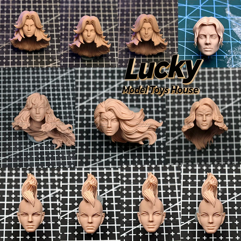 Figura de héroe femenina Invisible/Wonder/Storm, escultura de cabeza sin pintar, personalización para cuerpo de 6 pulgadas Ml Mezco Mafex 7 pulgadas Mcfarlane, 1/12