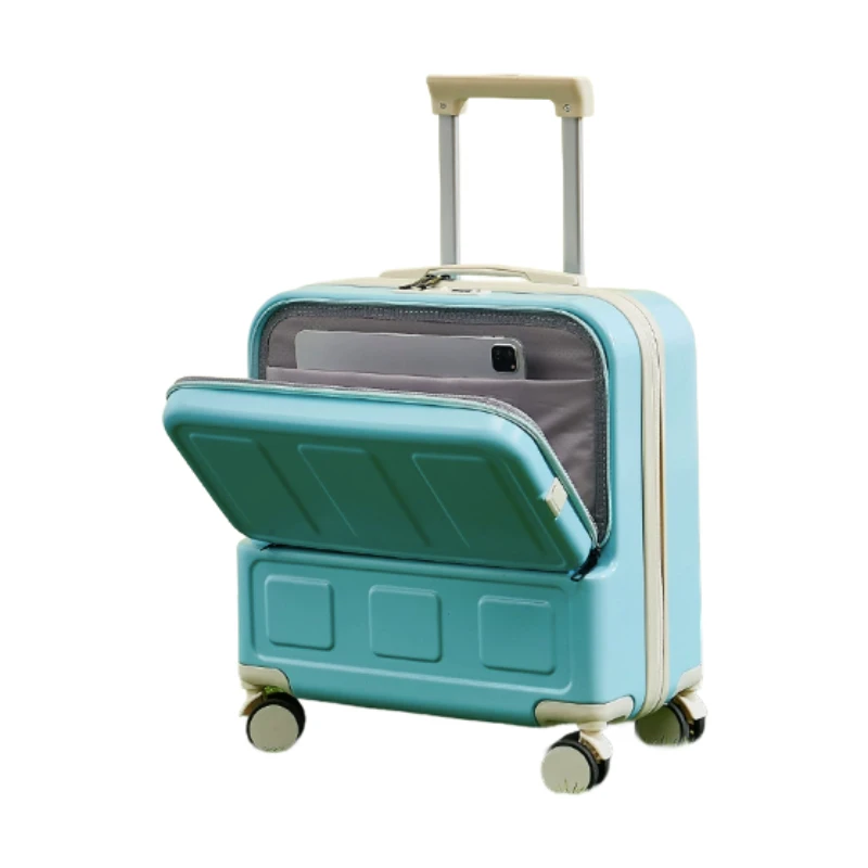 

Front Opening Luggage Suitcase, 18in 20in Carry On Bags for Women, Lightweight Hard Shell Cabin Case with Password Lock, Cute