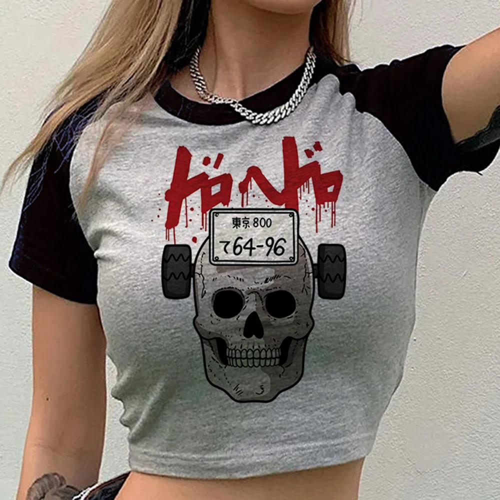 Dorohedoro crop top teen cute cutecore graphic dollette grunge t shirt anime 2000s japanese graphic japan