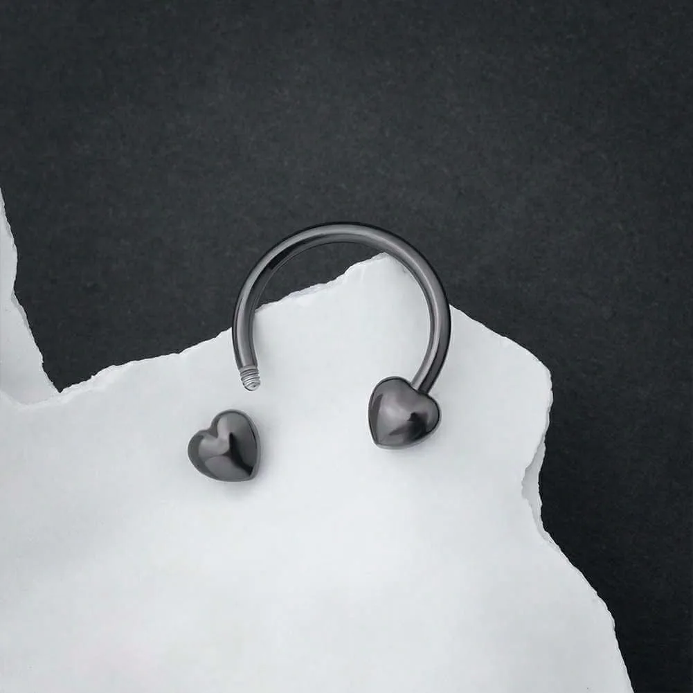 1pc 16G Stainless Steel Star Heart Septum Nose Ring Hoops Horseshoe Nose Ring Hoop Rings Piercing Jewelry for Women Men