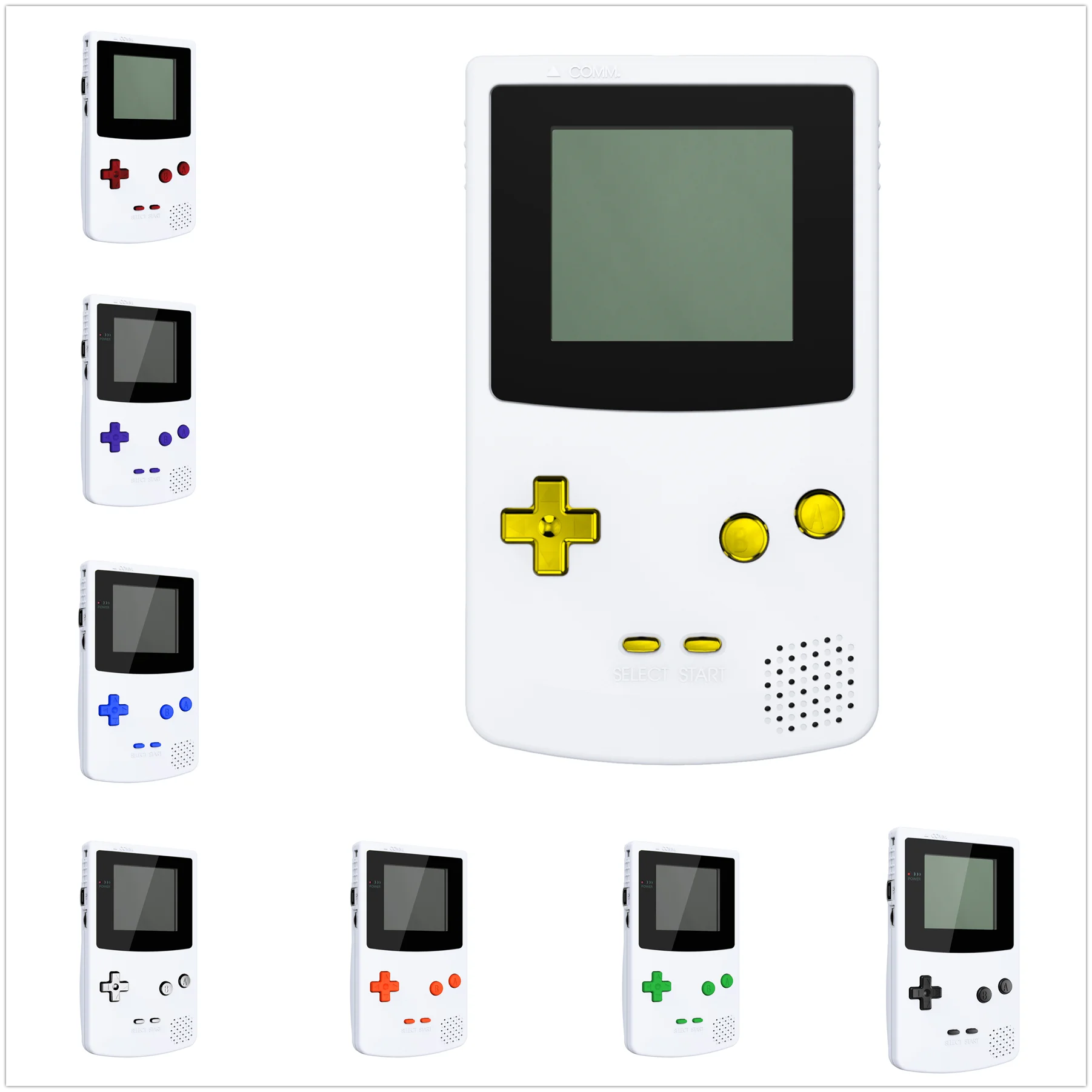 Console de jeu Gameboy couleur GBC, kit complet de remplacement, non inclus