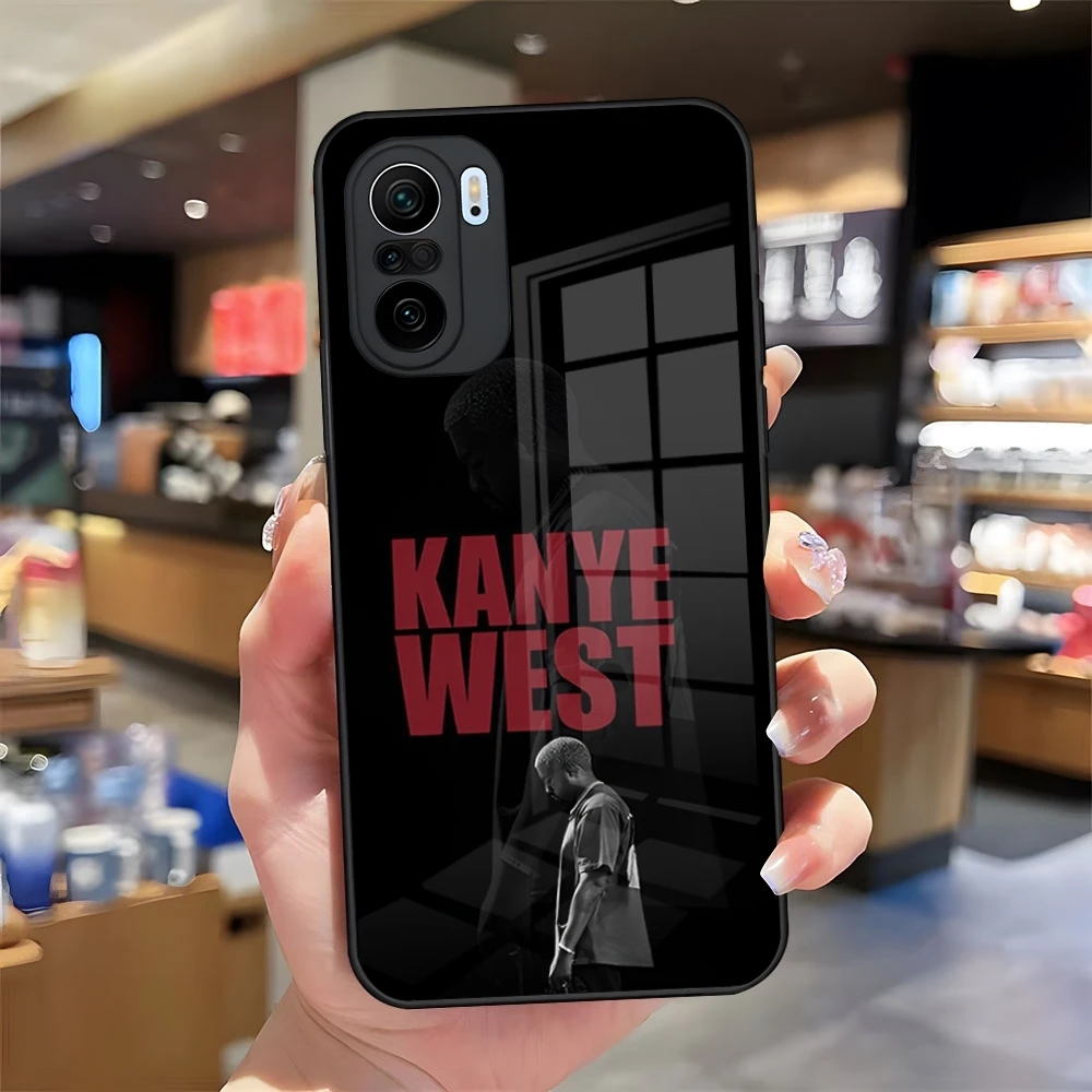 Kanye west ye rapper caso de telefone para redmi 13 12 13c 12c nota 13 pro plus 11 12 pro 10 12s 11s capa de vidro temperado