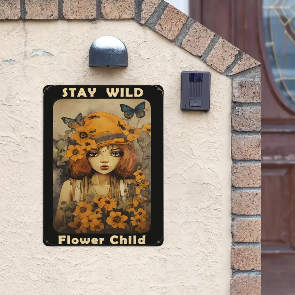 Funny Metal Tin Sign Perfect For Hippie Room Decor Hippie Decor Stay Wild Flower Child 8x12 Inch