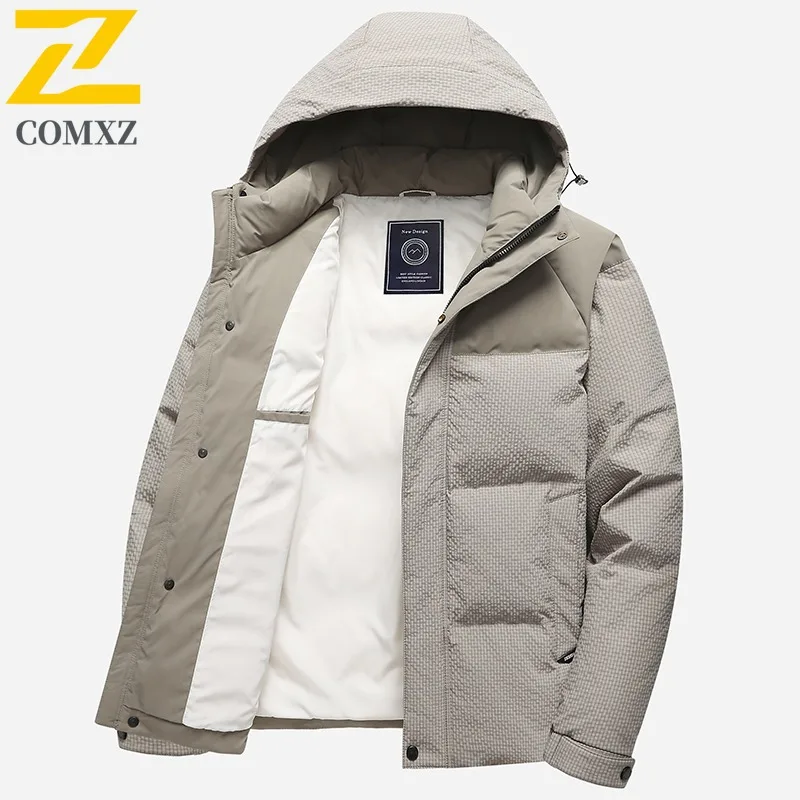 Men's solid color pure cotton Windbreaker Water-Resistant Outdoor Coat for Hiking Camping Fishing Autumn Winter Sportwear Jacket