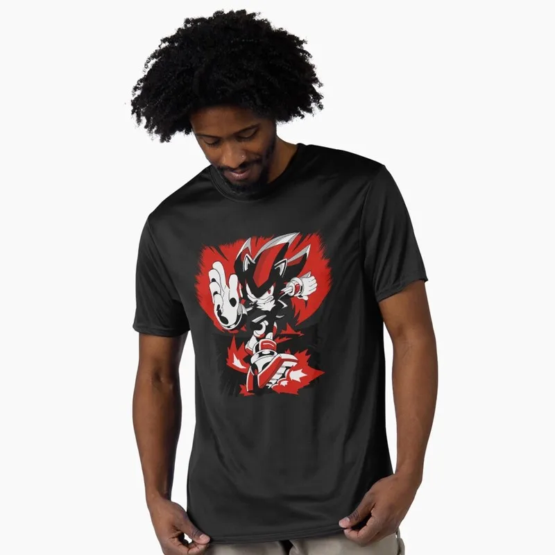 90s Cartoon Series Cute Sonic The Hedgehog Shadow Gift t shirt 0603 Vintage Racing Anime Graphic Tee Y2K clothes US Size S-6XL