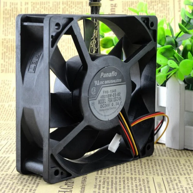 Y+ 1PCS for  Panaflo FBA12G24H 12CM 12038 24V 0.3A cooling fan 3pin