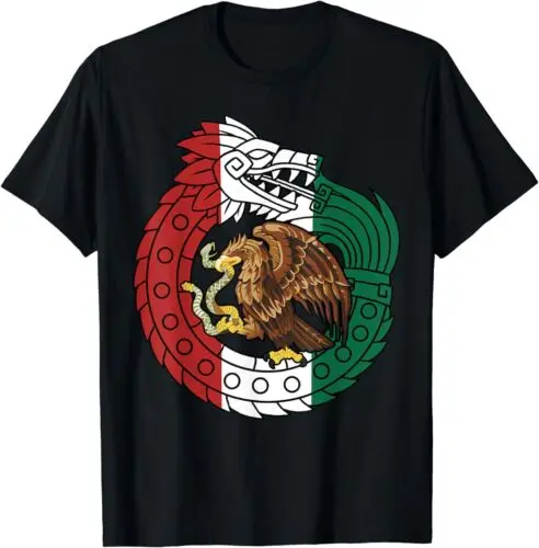 Quetzalcoatl Aztec Mayan Mexican Flag Gift Idea T-Shirt S-5XL