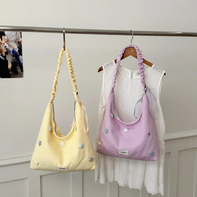 

New Women's Single Shoulder Shopping Bag Fashion High Quality Handbag Solid Color Versatile Large Capacity Women's Crossbody Bag