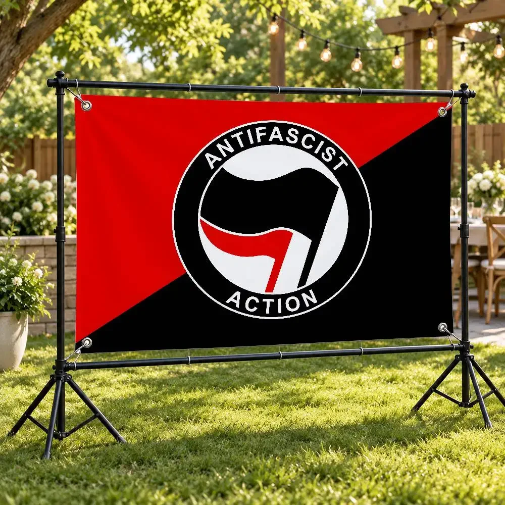 Antifascist Action Anti-Racism Aesthetic Wall Tapestry Flag Printed Wall Hanging Living Room Party Outdoor Decor