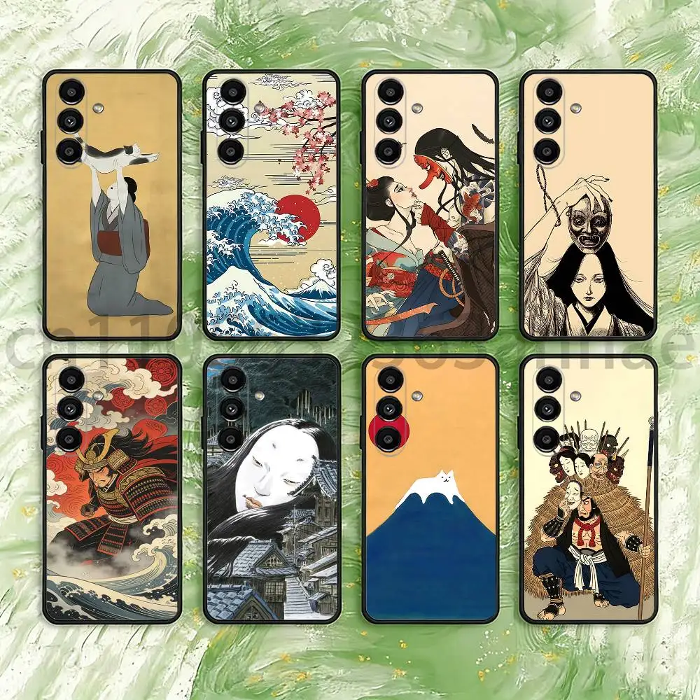 Japan Style Ukiyo-e New Phone Case For Samsung Galaxy A54,34,24,73,53,52,52S,04S,04E,A72 Cover