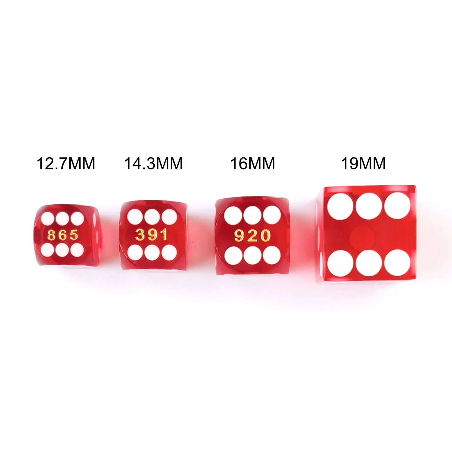 Bescon Dice Professional Small Precision Dice 12.7mm (1/2 inch)  with Random Serial Number, Mini Precision Cut Dice 12.7MM