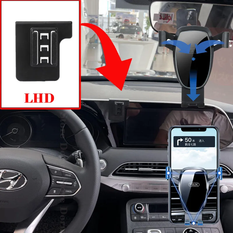 Car Mobile Phone Holder for Hyundai Palisade LX2 2020~2023 Air Vent Cellphone Bracket Auto Smartphone Stand Gravity Accessories