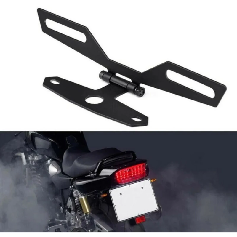 

Taillight License Plate Bracket Motorcycle Folding Number Registration Plate Frame License Holder Light Mount Motorbike Part