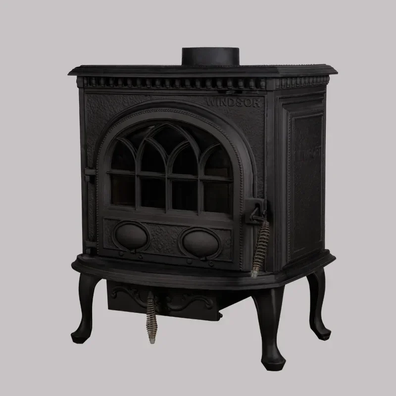 Cast iron real fire wood burning European fireplace villa self-built house household heater firewood