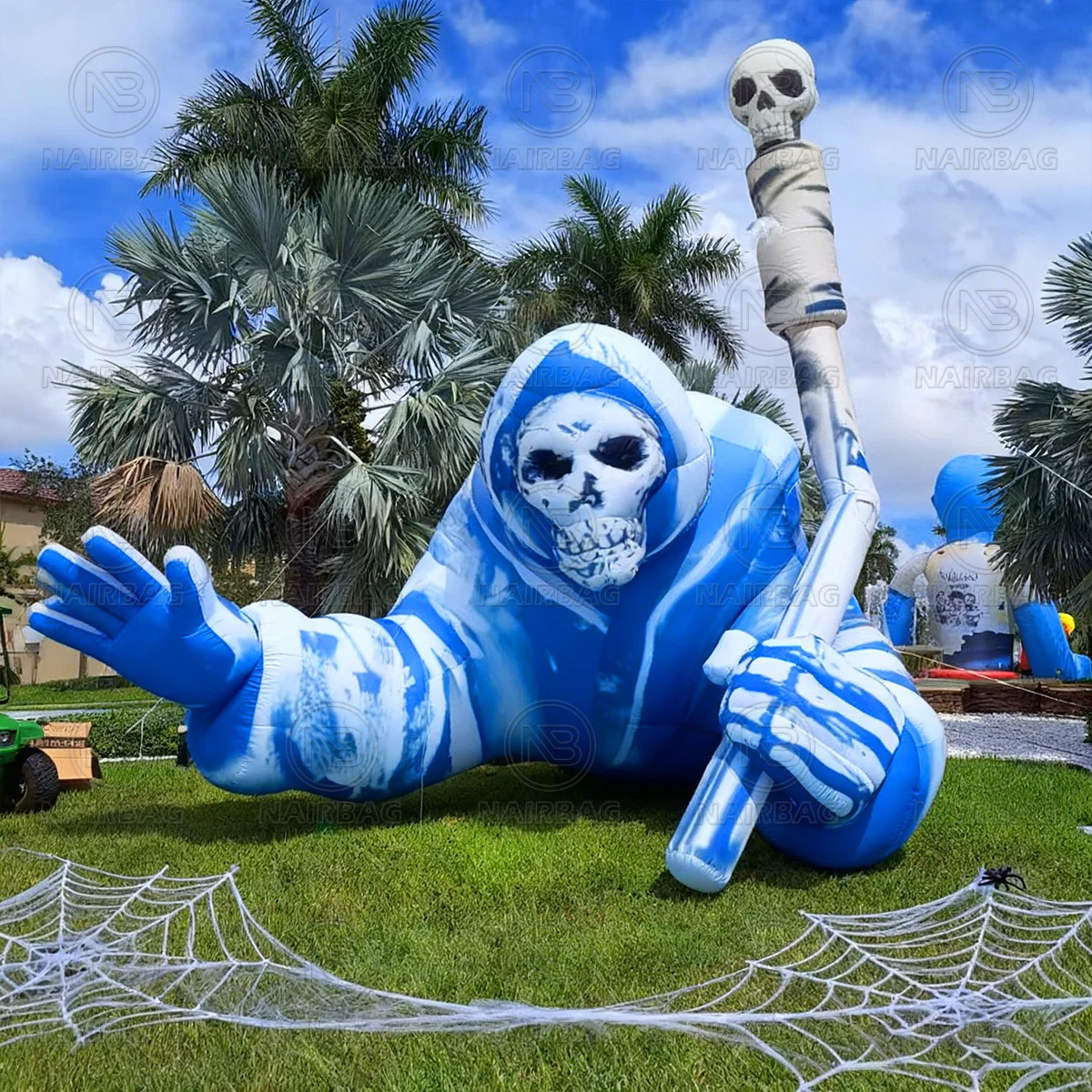 

Gaint Inflatable Grim Reaper 16ft 20ft 26ft Oxford Blow Up Advertising Model For Outdoor Scene Mall Bar Halloween Decorations