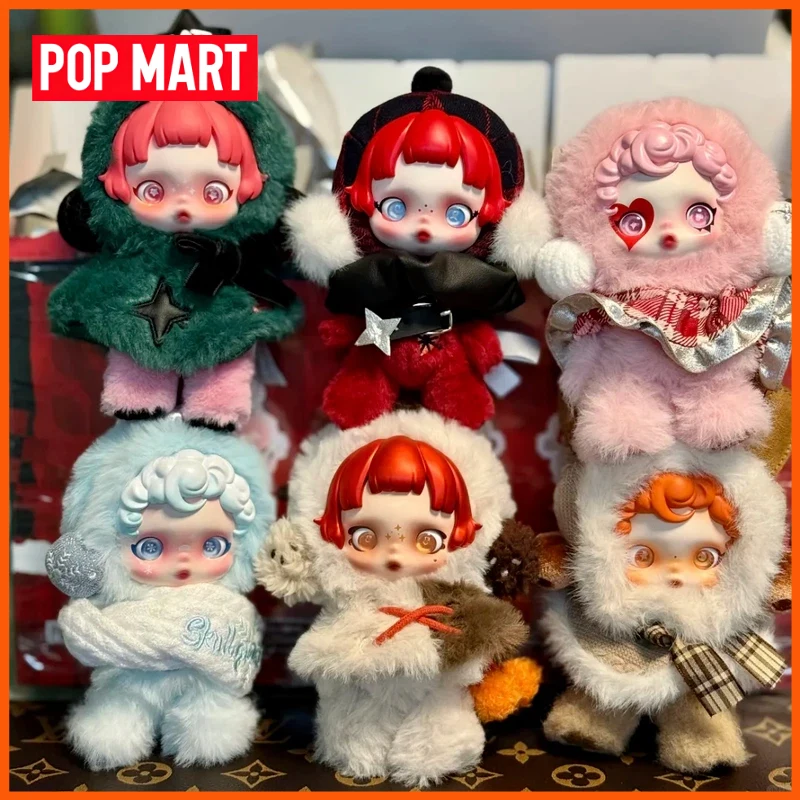 POPMART Skullpanda ซีรีส์ Winter Symphony กล่องสุ่ม ของเล่น ตุ๊กตา อนิเมะน่ารัก ของตกแต่ง ของขวัญคริสต์มาส