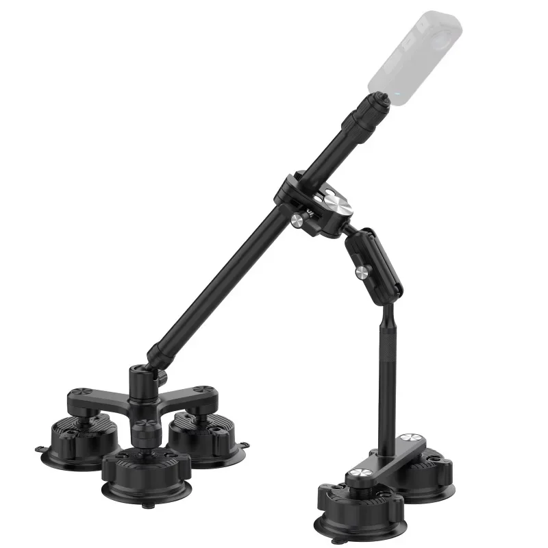 

Aluminum Alloy Action Camera Stand Kit 360 Camera Car Selfie Stick with Suction Cup Mount