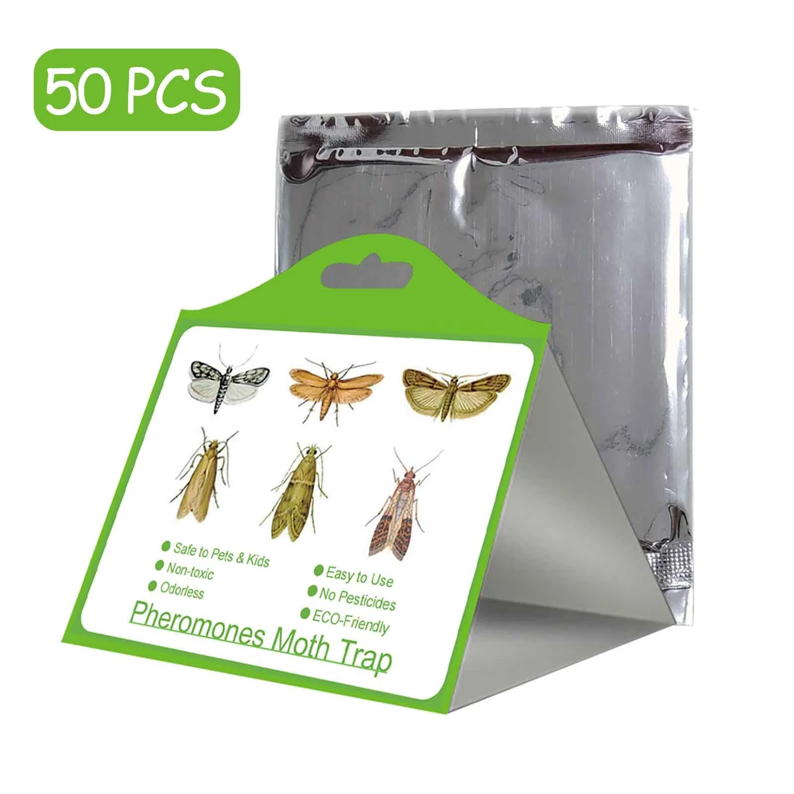 Pest Control Reject Moth Trap Mothball For Clothes Pantry Food Pheromone Killer Sticky Glue Catcher Restaurant Kitchen