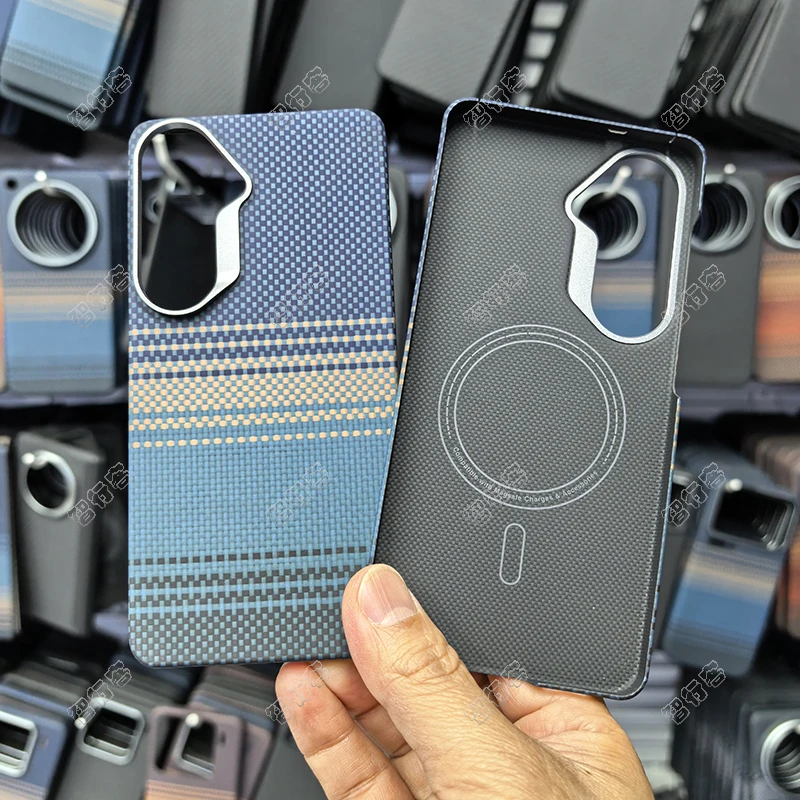 

ZXKE Carbon Fiber Case For Samsung Galaxy S26 S26Plus Embedded Iron Sheet Magnetic Car Support Magsafe Aramid Fiber Shell